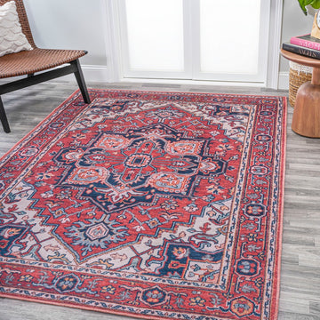 Cirali Ornate Large Medallion Washable Area Rug